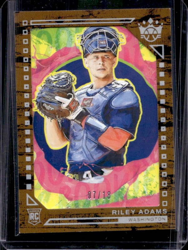 2022 Panini Diamond Kings Riley Adams RC Antique Frame Rookie #/18 Nationals