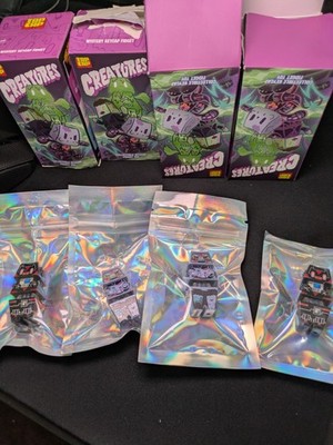 *4 Sealed Figures* Tap Caps Series 1 Creatures Mystery Box Lacy Clix Box Opened