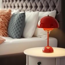 Modern Small Table Lamp for Bedroom Cute Dome Shade Reflecting Light Reading 1PK