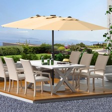 13FT Large Patio Umbrella Double-Sided Outdoor Umbrellas w/Fade Resistant Canopy