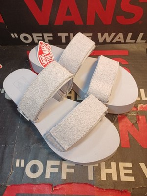Vans Men's 4.5/Women's 6 Hairy Suede Grey Dawn Cayucas Slides ----  VN0A4U1XUNY