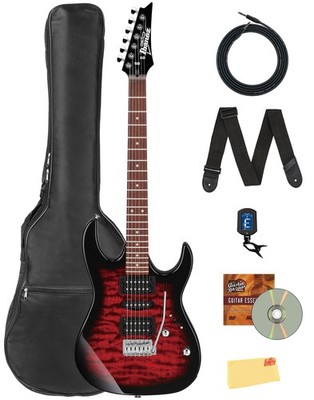 Ibanez GRX70QA RG Gio Electric Guitar - Transparent Red Burst w