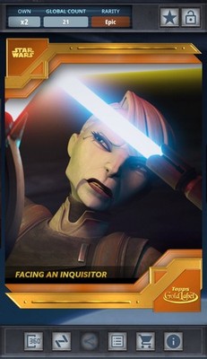 Facing An Inquisitor Focal Point Orange Topps Star Wars Card Trader Gold Label