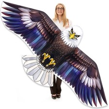 Mint's Colorful Life Bald Eagle Kite for Adults 78", Blue with 78" Wingspan