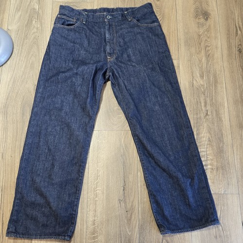 Ralph Lauren RL Polo Brixton Loose Fit Straight Leg Jeans Men 36x28 Dark Wash - Picture 1 of 12