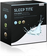 SLEEP TITE Five Sided Mattress Protector - 100 Waterproof on and Sides, Full