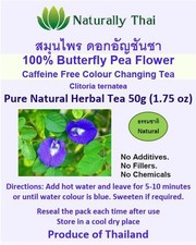 Thai Butterfly Pea Flower Tea 50g 1.75 oz 100 Natural - Direct from Farm