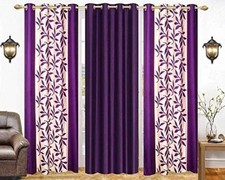 New Polyester Curtain Set Long Door 9 Feet Pack of 3