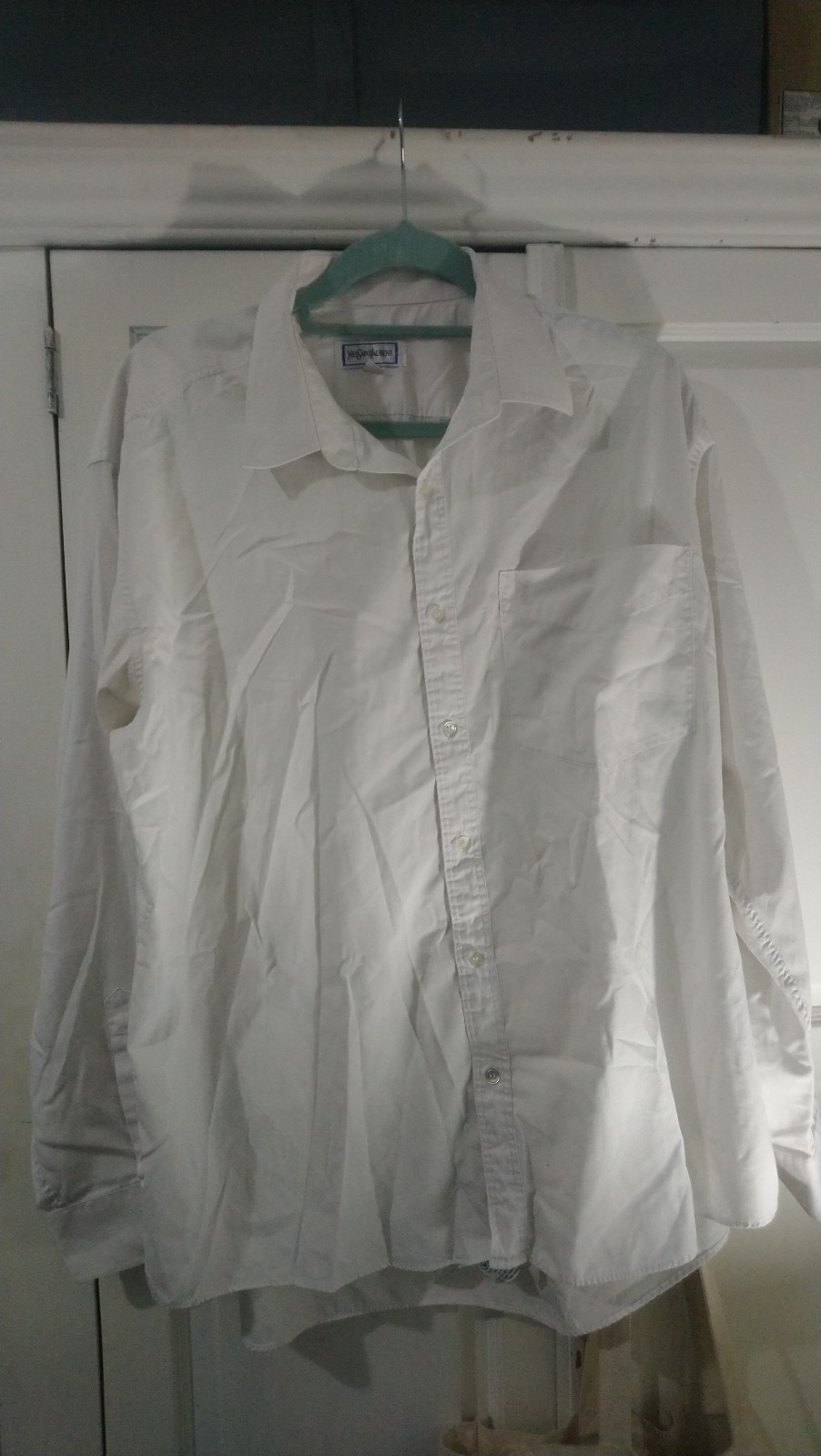 camicia uomo vintage ysl (yves saint laurent) bianca ottime condizioni taglia xl 43