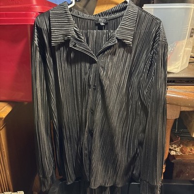 Women s Julia By Love Black Button Up Blouse With Matching Pants 