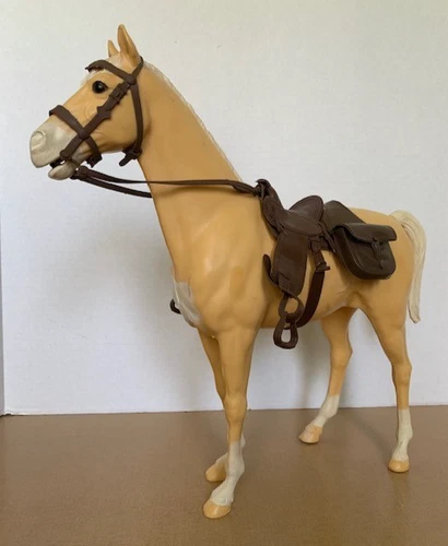 Vintage 1965 Marx Johnny West Thunderbolt Horse with Vintage Tack Complete Set