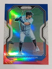 2021 Panini Prizm Baseball Tier II Red White & Blue Prizm Dansby Swanson #168