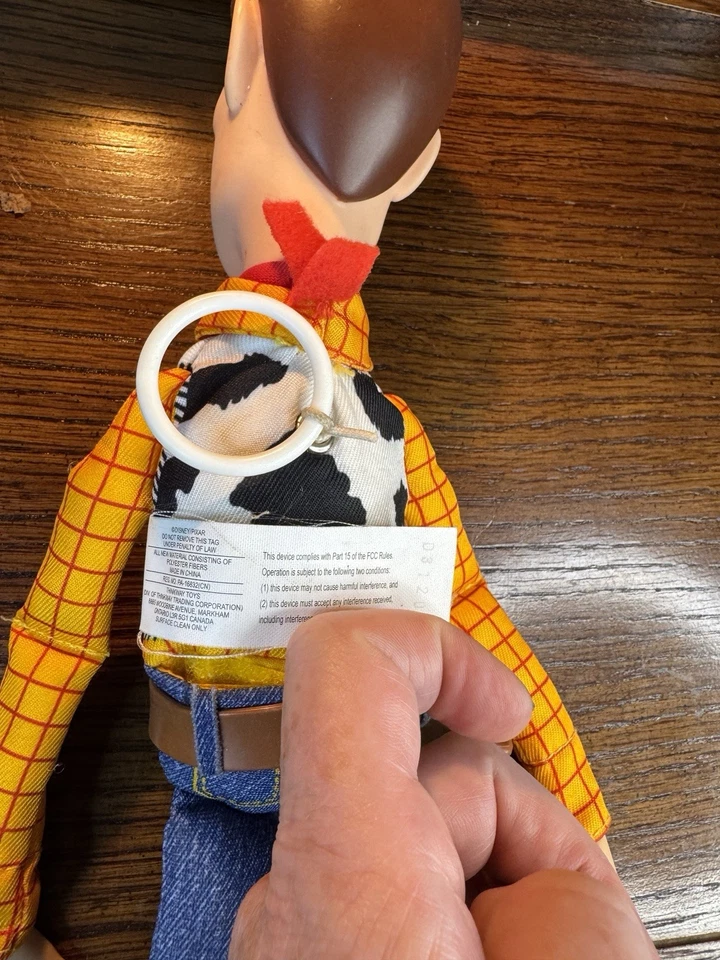Disney Pixar Thinkway Toy Story Woody 16 дюймов плюшевая кукла электронная без шляпы б/у - Изображение 4 из 4