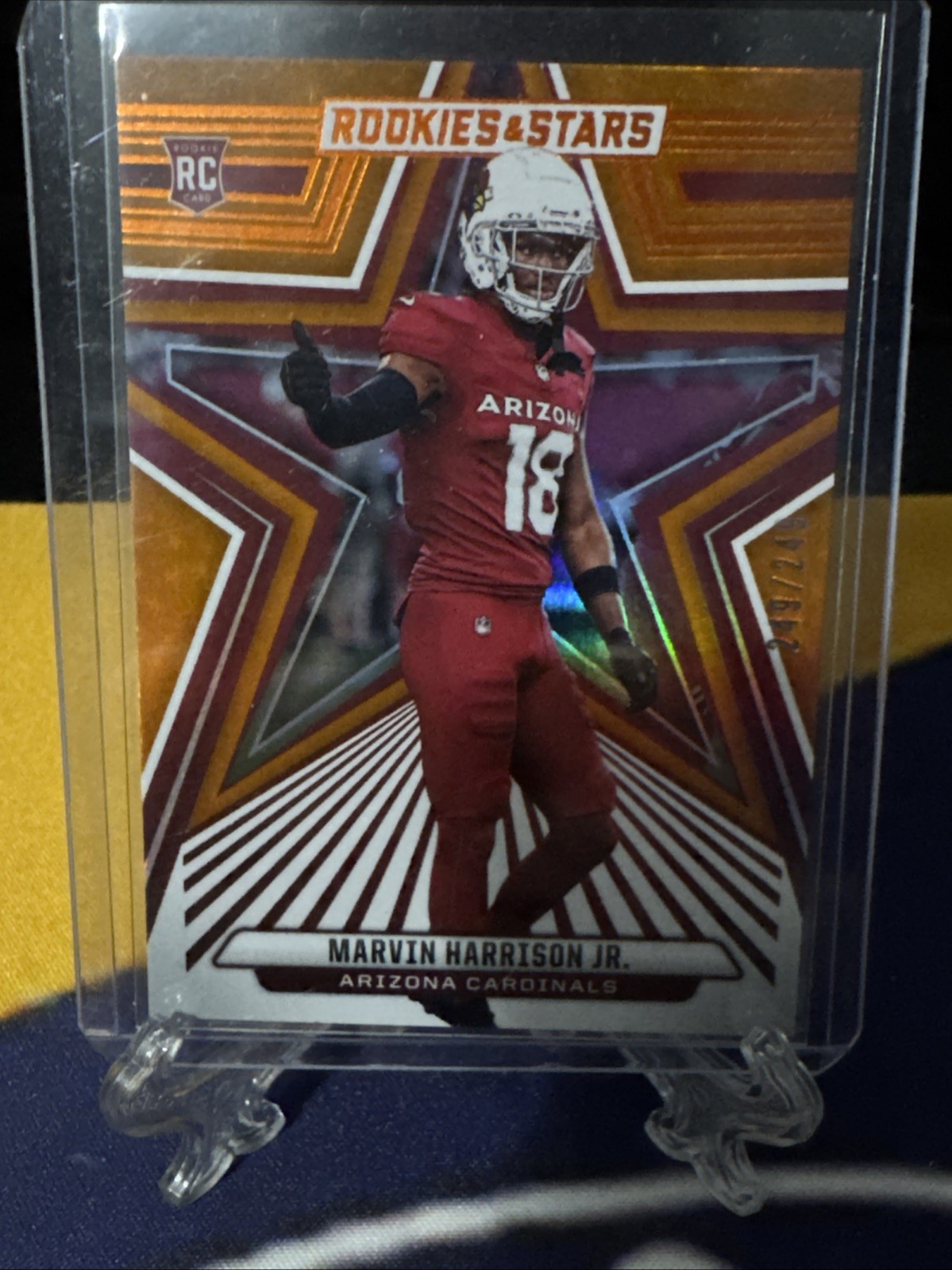 Marvin Harrison Jr. 2024 Rookies & Stars Orange #249 /249 (RC) Arizona Cardinals