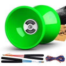 MAGICYOYOPro Triple Bearing Green Diabolo Medium Size 5 Chinese Yoyo Toy wit...