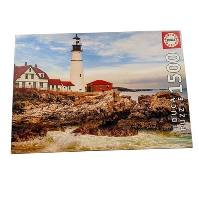 Educa 1500 Piece Rocky Lighthouse Jigsaw Puzzle 17978 Scenic Coastal Landscape