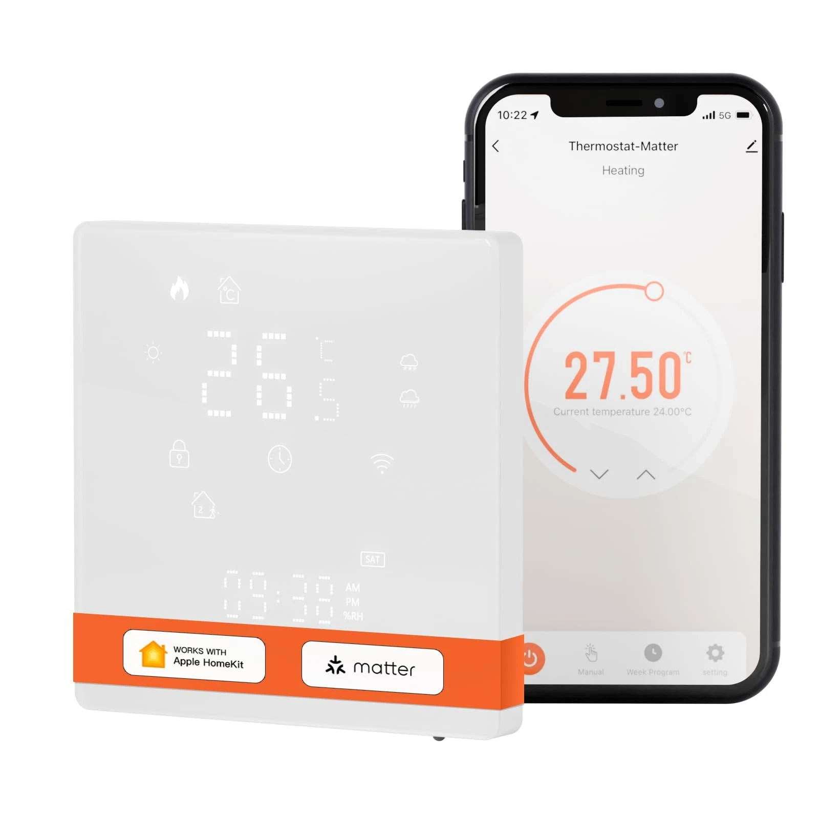 Smart Thermostat for Electric Floor Heating | Matter over WiFi | Tuya
