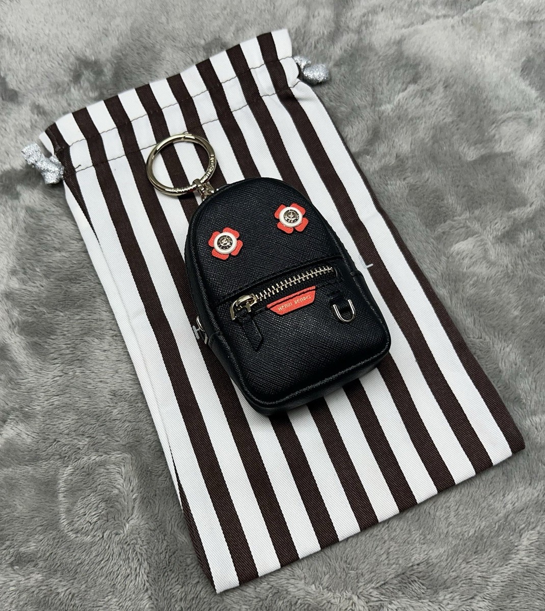 Henri Bendel Black and White Striped Pouch backpack Henri Bendel Centennial Stripe Backpack | WhistleNotes main image 3