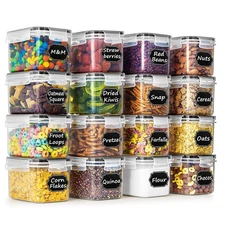 Cereal  Dry Food Storage Container Set Of 16 0.8l /3.38 Cups For Sugar Flour