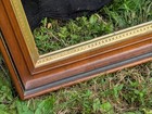 Antique Victorian Deep Well Dark Wood Gold Trim Picture Frame holds 14" x 17" #1 — photo 7