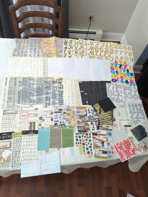 Large Lot Of Scrapbook Letters Common Numbers, Words, Sayings, Some New