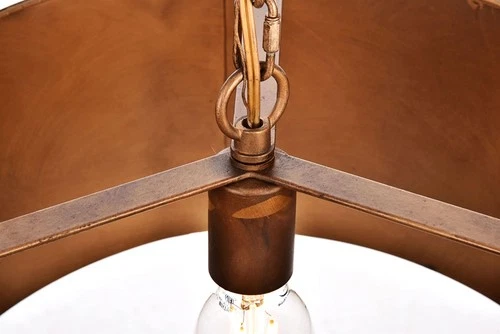 Living District Miro 1-Light Transitional Metal Pendant in Manual Brass - Picture 5 of 8