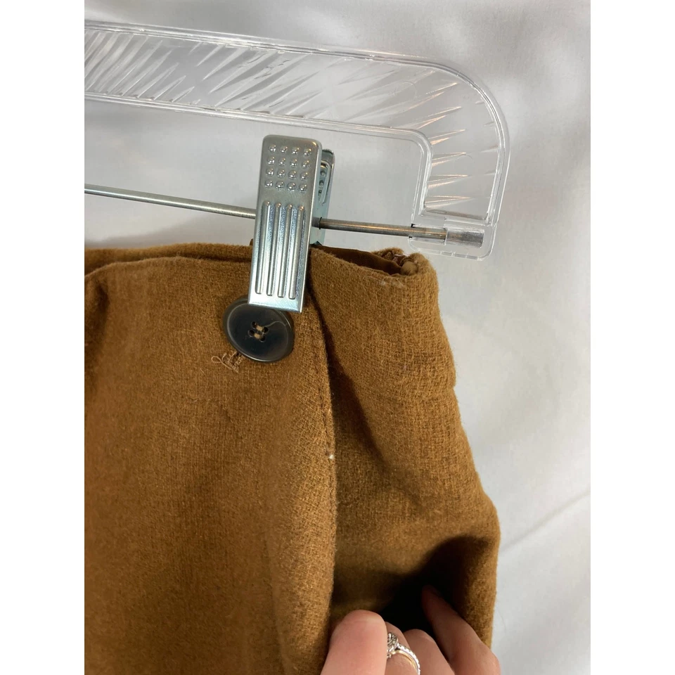 Minifalda Cynthia Rowley Amarillo Mostaza Lana Botón Línea A Academia Talla 8 Foto 2 de 4