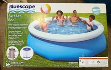 Bluescape 57499E Fast Set 10' x 30'' Round Inflatable Soft Sided Above Ground