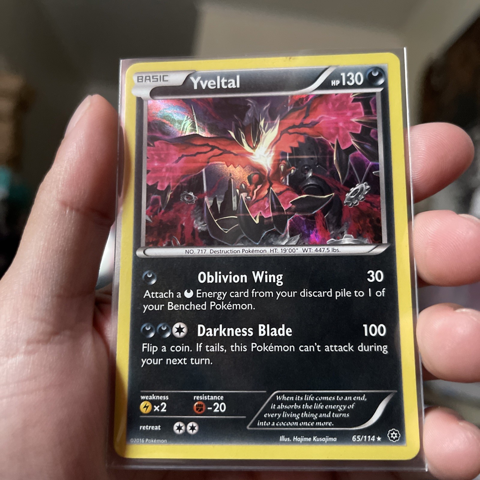 Yveltal 65/114 XY-Steam Siege Reverse Holo