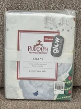 NEW Pottery Barn Kids Rudolph Red-Nosed Reindeer Glow-in-the-Dark Standard Sham