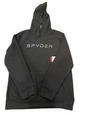 NEW SPYDER Youth Boys Deacon Black Pullover Hoodie Medium