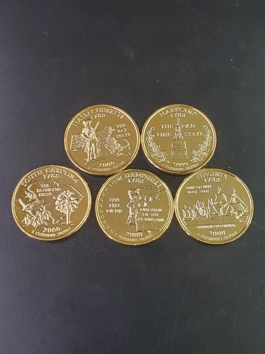 2000 Complete Set Of 24kt. Gold Plated State Quarters | eBay
