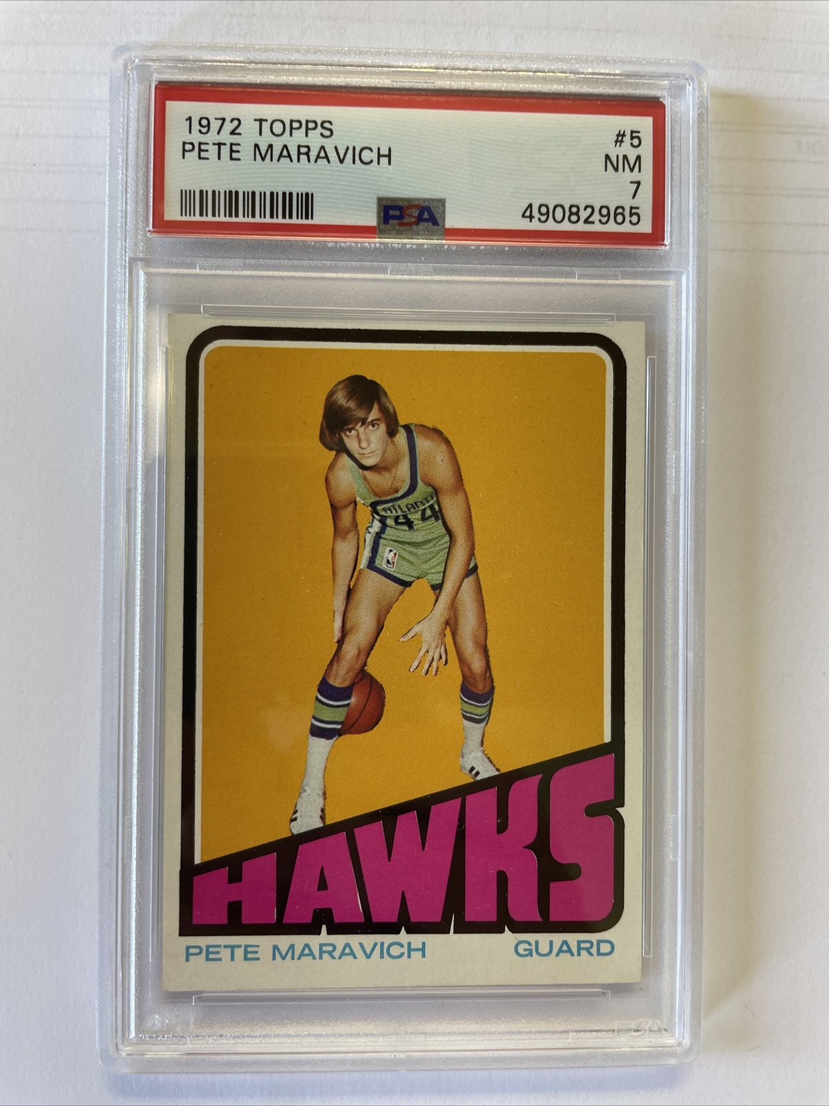 1972-73 Topps #5 Pete Maravich PSA 7