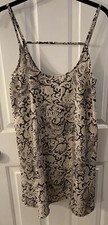 Intimately Free People Size XS Nightie Slip Ivory Black Gray Paisley EUC
