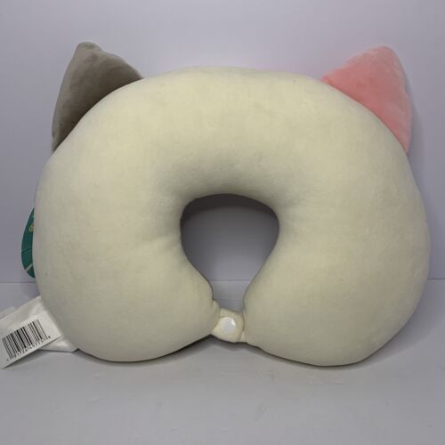Official KellyToy Squishmallow 12-inch Neck Travel Pillow - KARINA Pink Gray Cat - Picture 2 of 3