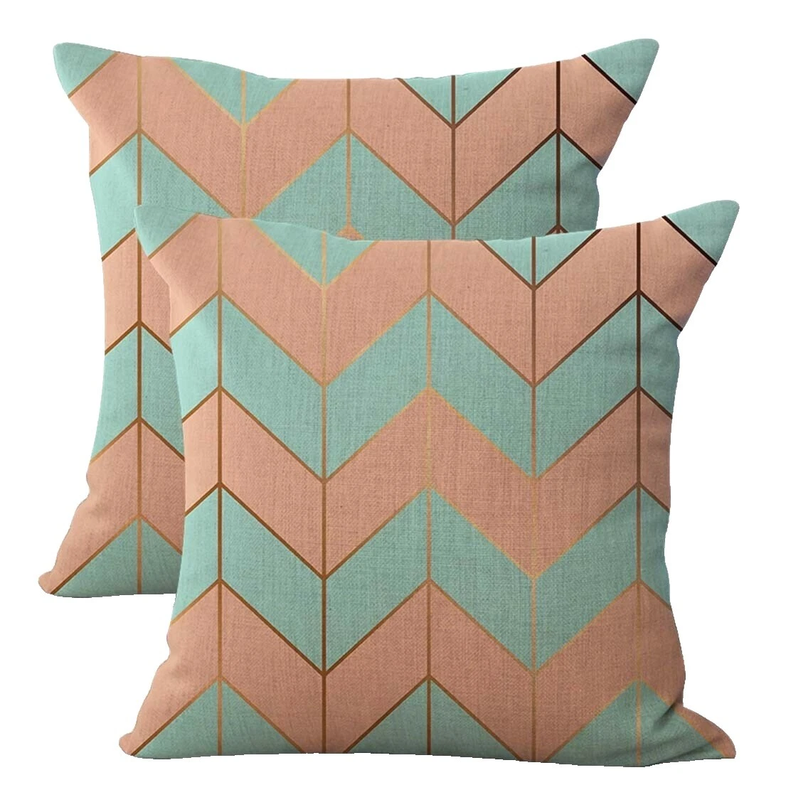 Linen Blend Geometric Cushion Home Décor Pillows