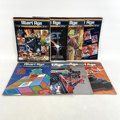Lot of 8 Vintage ATARI AGE Magazines Vol 1 (1,4,5,6) & Vol 2 (1,2,3,5) 1982-1984
