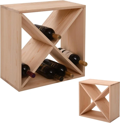 JAXPETY Freestanding Stackable Wine Rack - Thumbnail 4