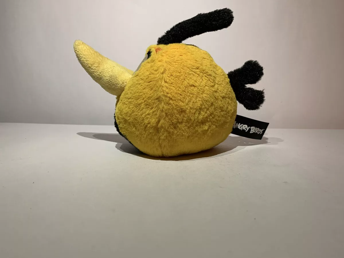 Angry Birds Bubbles Yellow Black Rovio 5” Plush Toy Long Beak Bird Rare No  Sound