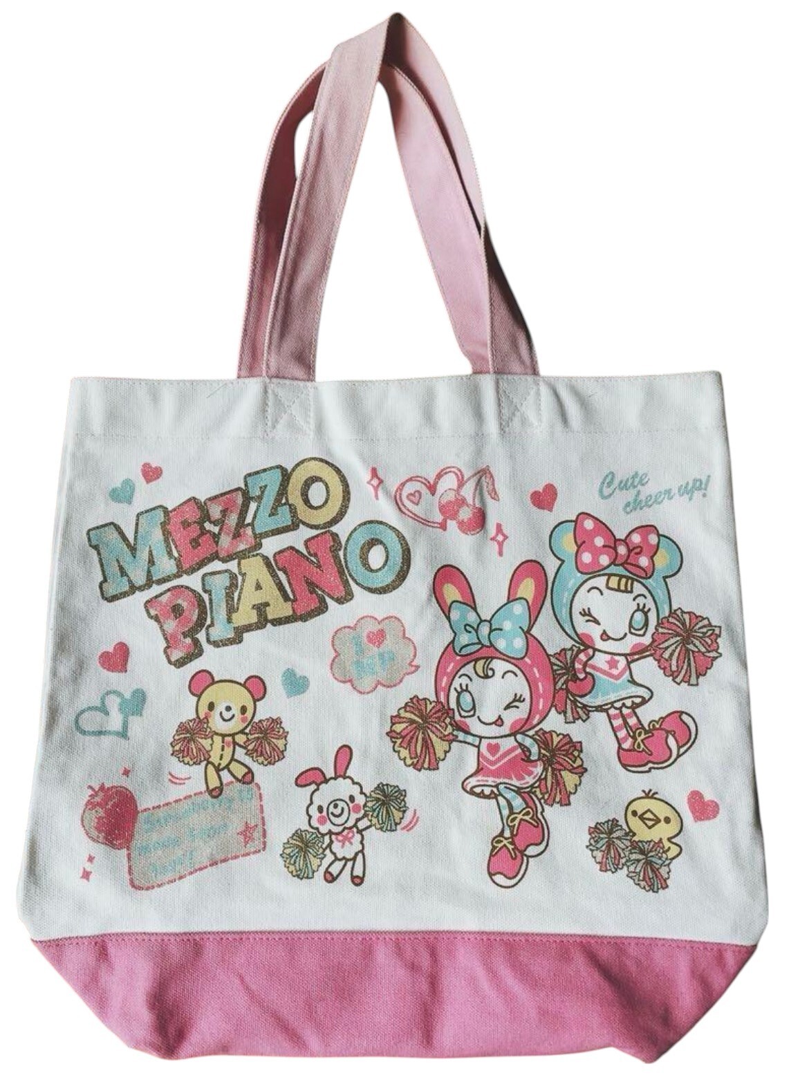 Mezzo Piano Lesson Tote Bag Pink Sweet Character  Kawaii Japan