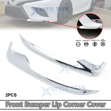 For Toyota Camry 2018 2019 SE XSE Chrome Front Bumper Lip Corner Cover Trim 2pcs