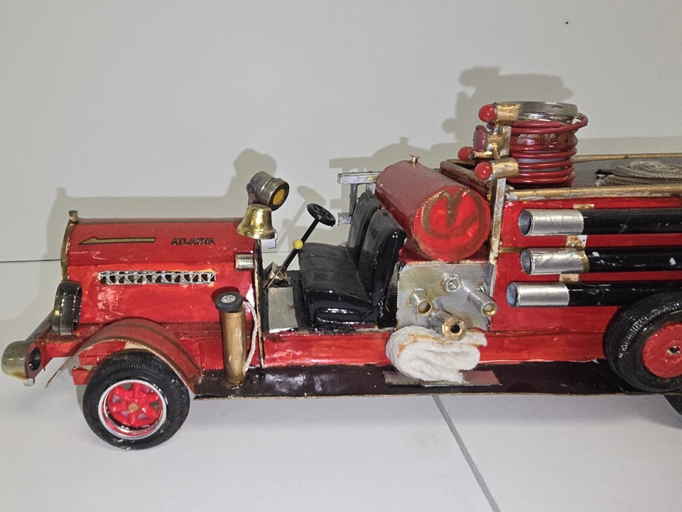 Madera de balsa de turco fuego grande vintage hecha a mano Foto 3 de 4