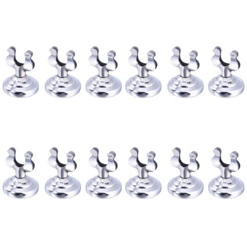 4 Count Mini Metal Card Stand Place Silver Table Holders Number Office