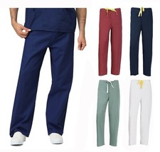 Unisex Clinic Medical Wear Doctor Nurse Reversible Uniform Scrubs Pants XS-3XL