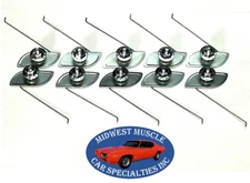 Ford 1"-1 3/8" Body Fender Door Quarter Trim Moulding Molding Clips Nuts 10pcs D