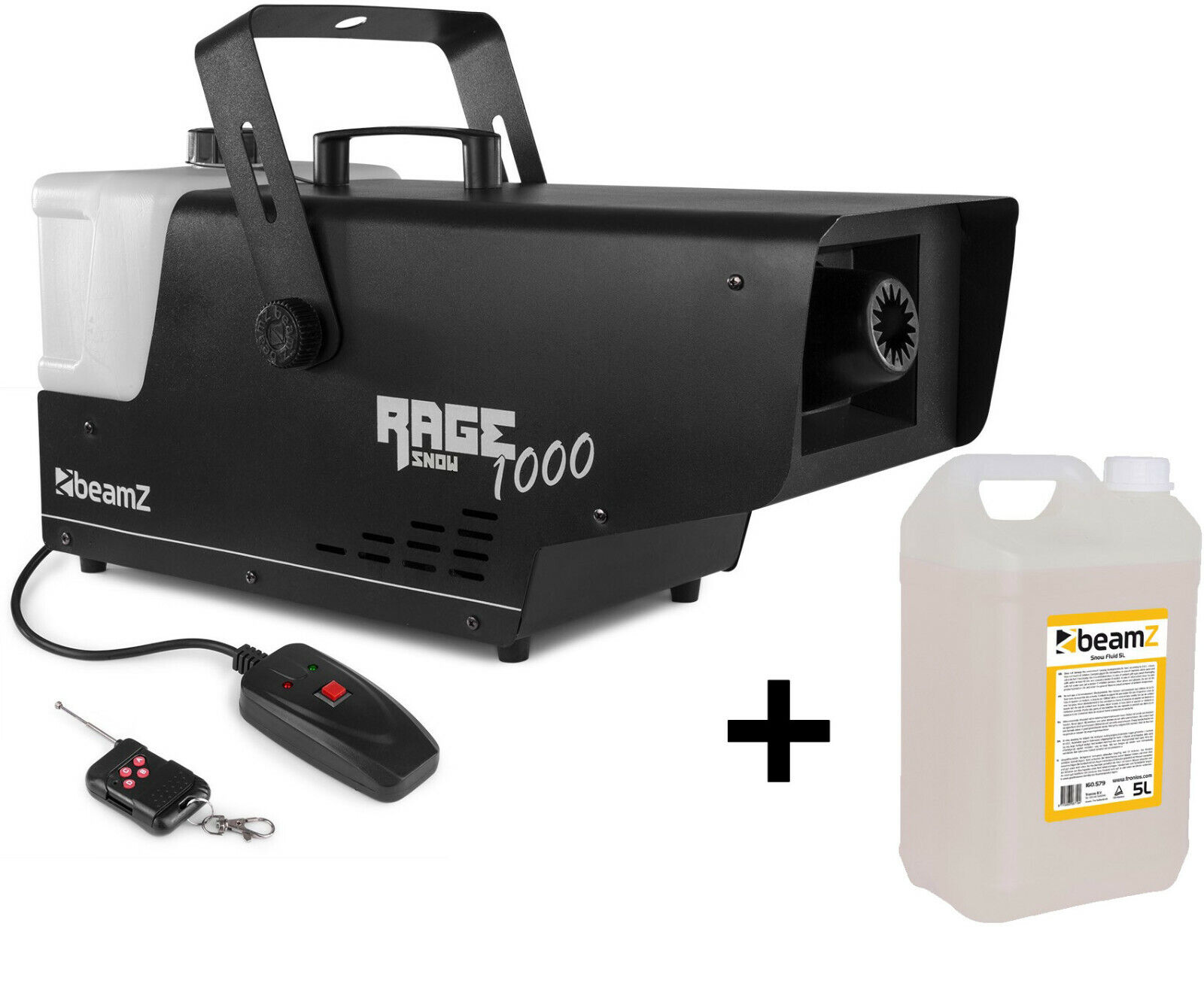 Thumbnail - Beamz Rage 1000 Snow Schnee Maschine, 1000 Watt, Funk-fernbedienung,