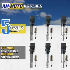 6 OEM Ignition Coils + 6 Spark Plugs For Audi A3 Q7 VW Touareg Passat Eos UF531