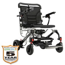 Pride Jazzy Carbon Featherweight Power Chair, White, w/ 5-Year Extended Warranty