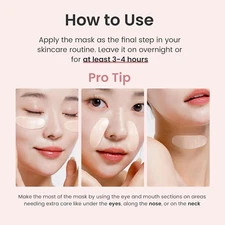 Bio-Collagen Face Mask - Deep Hydrating Overnight Face Mask, Korean Skincare,...