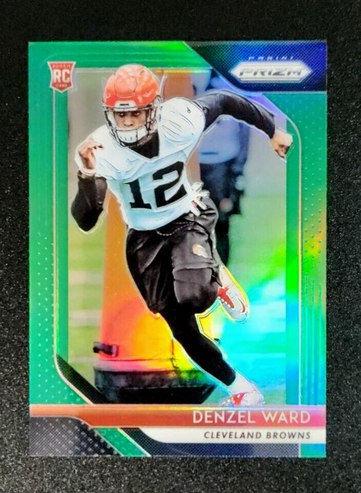 2018 Panini Prizm Rookie Green Prizm Denzel Ward #241 Rookie RC Browns